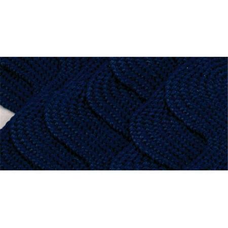 Close-up of dark blue yarn on a white background